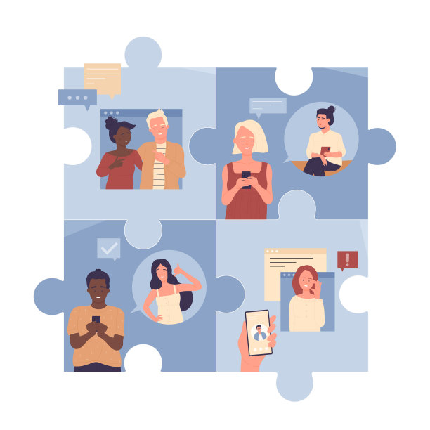 视频电话会议和聊天通讯图片下载