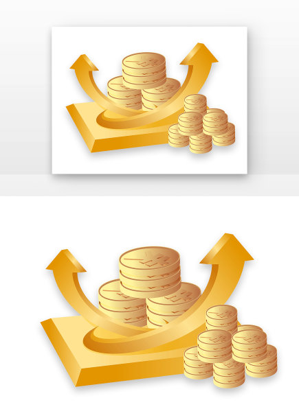 金币与箭头元素图片下载