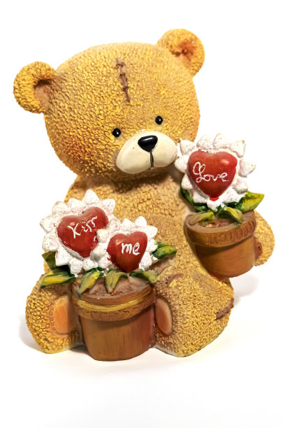 用陶土和罐子做成的储蓄罐熊图片下载