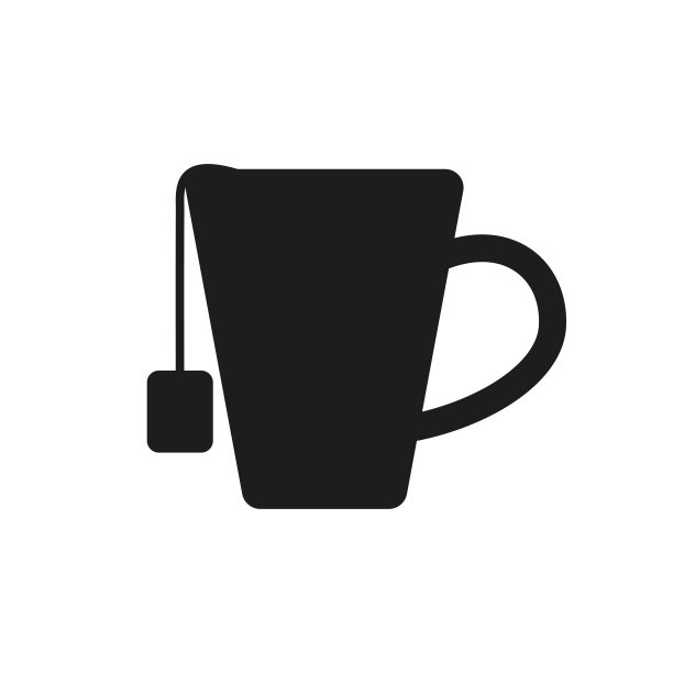 茶杯剪影图标图片下载