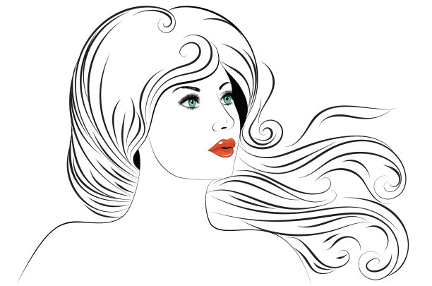 女孩的脸长着绿色的眼睛和长长的睫毛图片下载