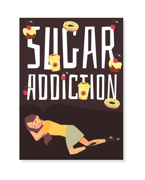 糖瘾横幅与女人的梦想图片下载