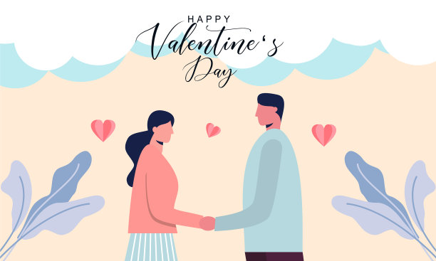 情人节背景与夫妇图片下载