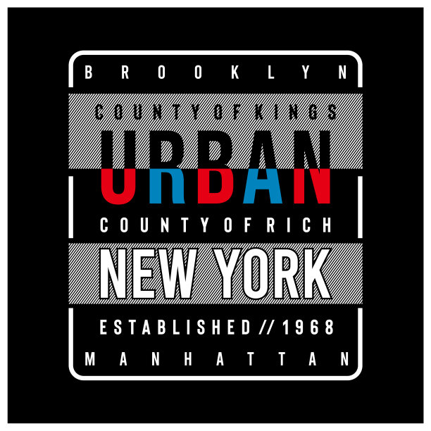 城市纽约市印刷t恤排版。图片下载