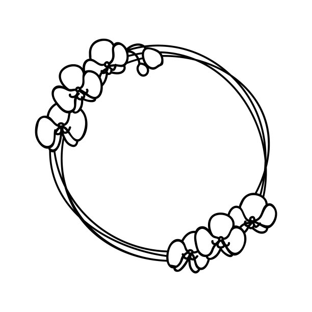 风格化花环的涂鸦图片下载