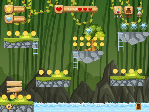 游戏模板丛林场景图片下载