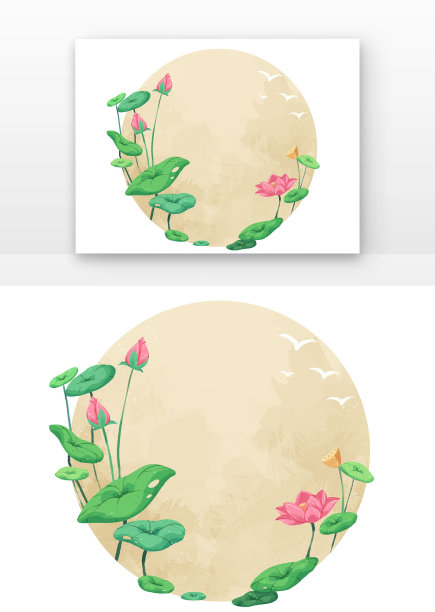 荷叶边框图片下载