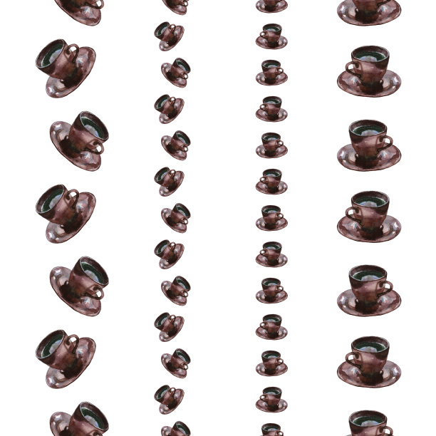 棕色咖啡杯垂直边框图片下载