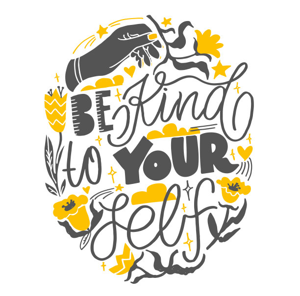 可爱的手绘动机书信明信片关于生活。刻字海报艺术，t恤设计。图片下载