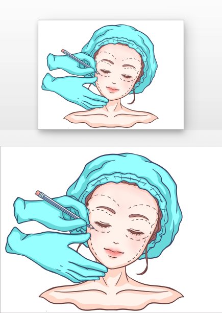 卡通女生护肤整容图片下载