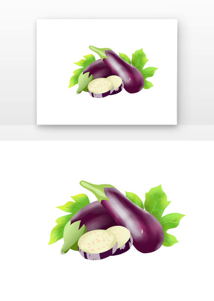 茄子蔬果季节性紫色元素图片下载