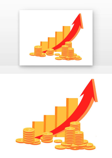 金融元素上涨金融红色箭头上升图片下载