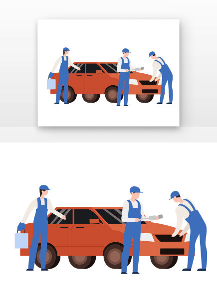 汽车维修汽车保养汽车修理修车工人图片下载