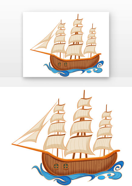 航海日与船海浪帆船图片下载