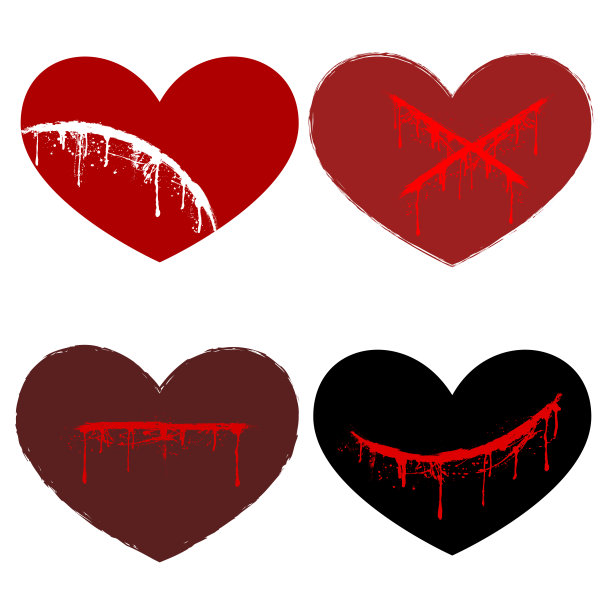 挠爪血面心图片下载