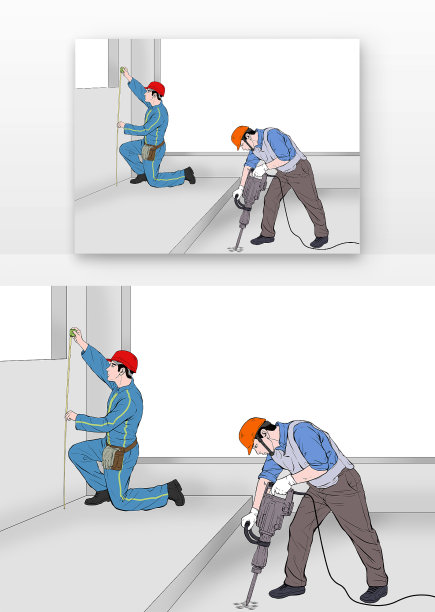 安全生产工人工作插画图片下载