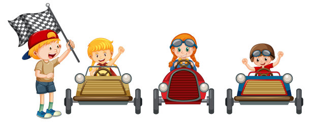 与孩子们的街头竞赛图片下载