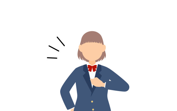 女孩们，穿着西装，自信地拍着他的胸部图片下载