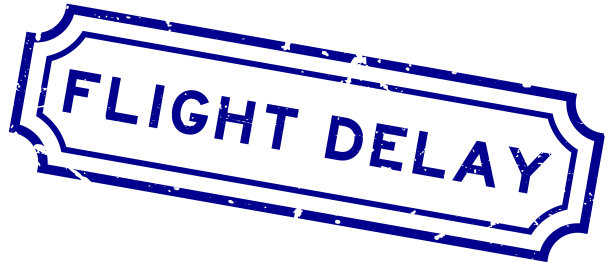 垃圾蓝色航班延误字橡胶印章图片下载