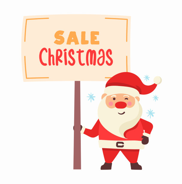 一个招牌广告横幅人物的圣诞老人图片下载