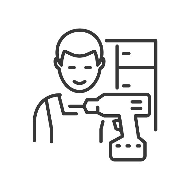 木匠线设计单隔离图片下载