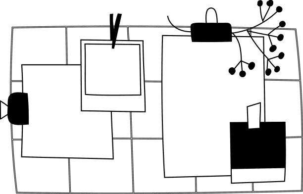 手绘墙网格的照片，记忆或笔记图片下载