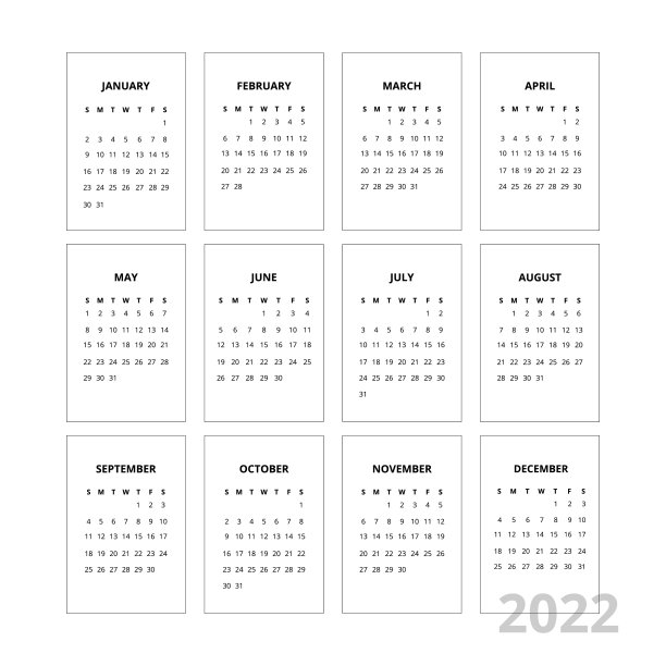 2022小月历图片下载