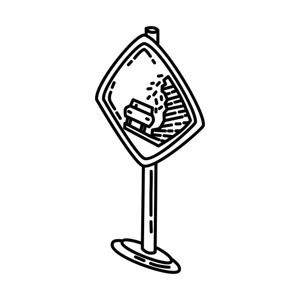 落石图标涂鸦手绘或轮廓图片下载