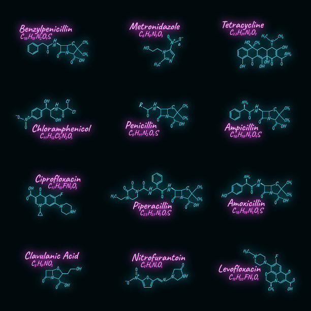 一套抗生素化学配方和图片下载