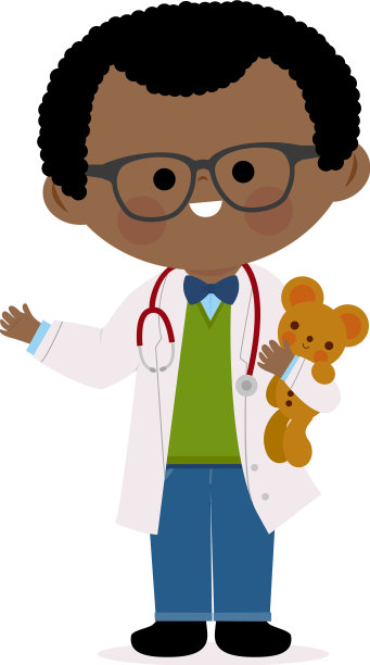 抱着泰迪熊的儿科医生图片下载