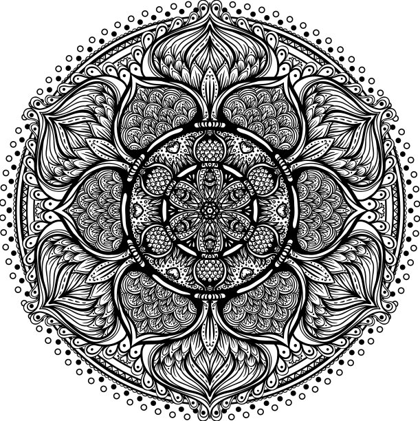 装饰性曼荼罗启发了民族艺术图片下载