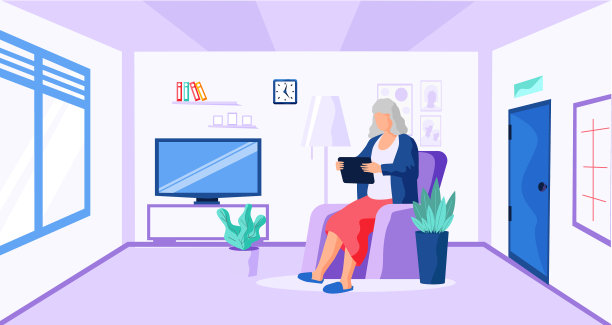 老年人和数字技术退休人员图片下载