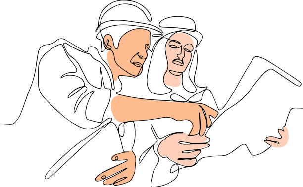 工作空间的连续线图图片下载