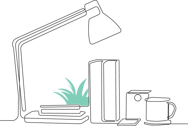 工作空间的连续线图图片下载