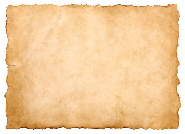 旧的烤盘纸，陈年或纹理孤立在白色背景图片下载