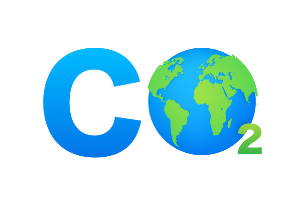 Co2标志在平面风格孤立在空图片下载