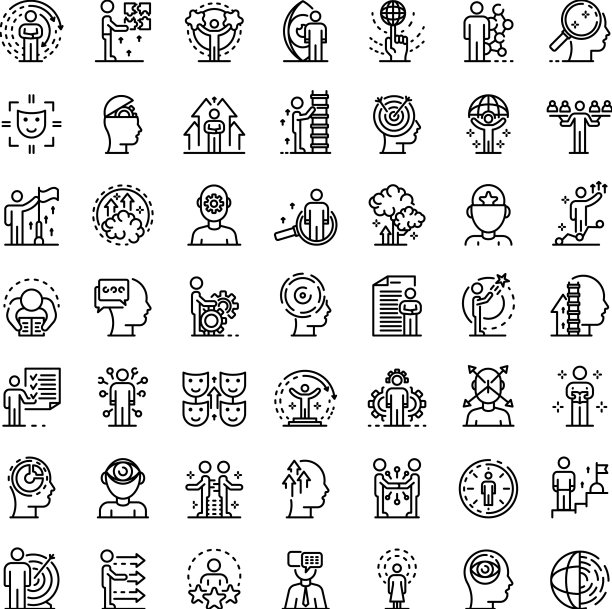 生活技能图标设置大纲风格图片下载