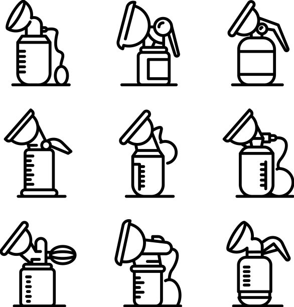 乳房泵图标设置轮廓样式图片下载