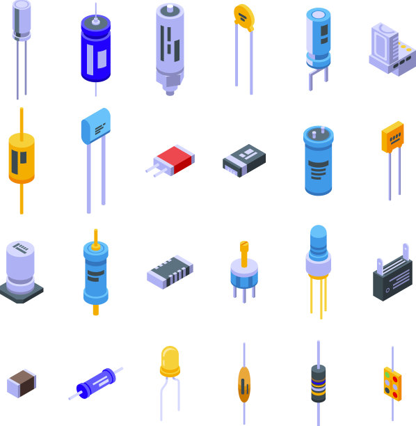 电容图标设置等距风格图片下载