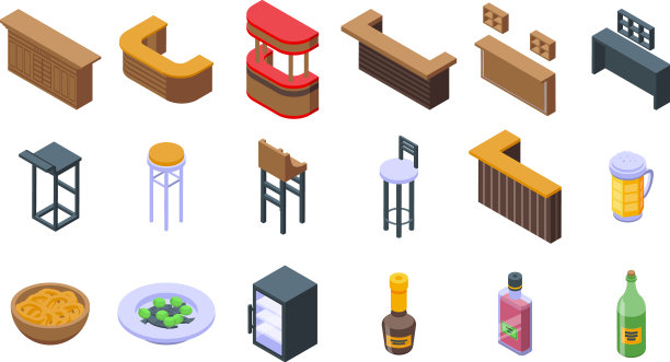 栏计数器图标设置为等距样式图片下载