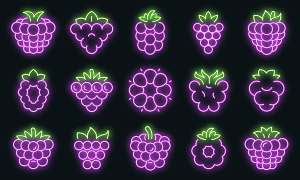 黑莓图标设置为霓虹灯图片下载