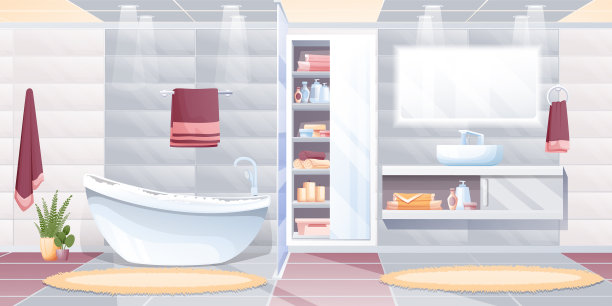 浴室家居室内设计背景图片下载