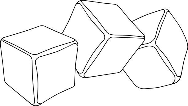 冰块饮料-线性图片下载