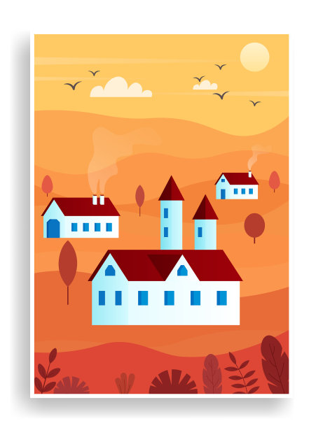 景观具有乡村郊区的传统图片下载