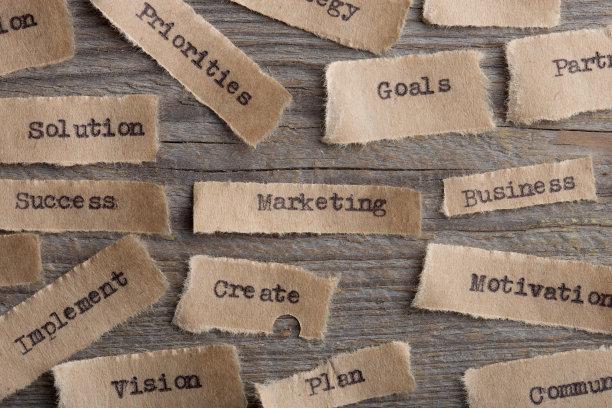 激励字在纸上一收，企业创意激励概念图片下载