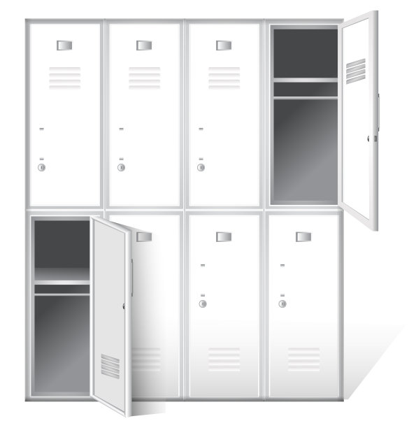 白色背景的储物柜图片下载