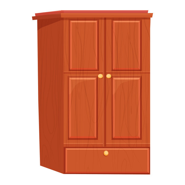 衣柜卡通木制室内家具图片下载