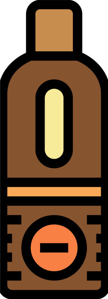 棕褐色喷雾体瓶颜色图标图片下载