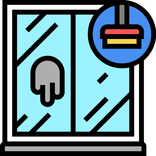 清洁窗户颜色图标图片下载