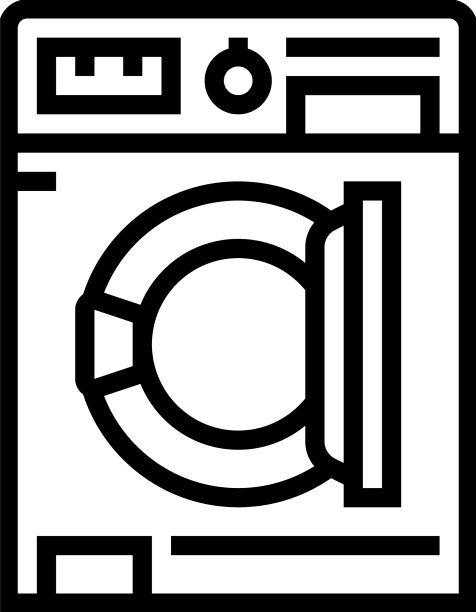 洗衣机线条图标图片下载